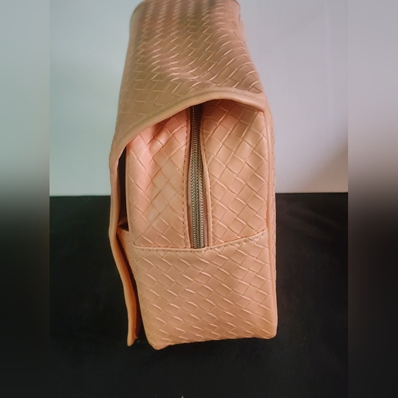Peach Woven Women's Bag Tartan + Twine Apricot Weave Hanging Organizer - Picture 3 of 10